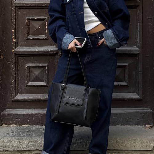 Montana West Wrangler 2Pcs Handbag Sets Purses for Women Medium Tote Bag Crossbody Purses2