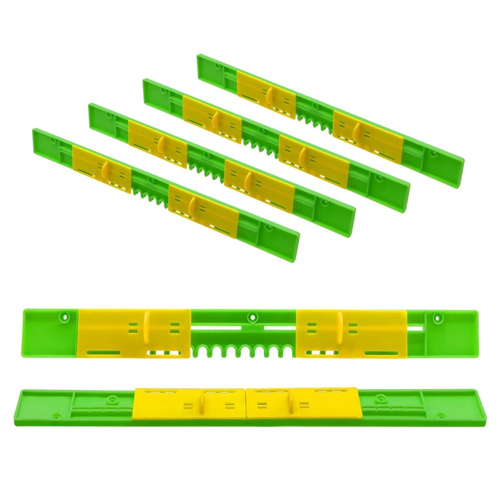 Fuhjythy 6 Pack Beehive Entrance Reducer Bee Hive Mouse Guard 8 Frame 12.5Inch Plastic Beehive Sliding Mouse Guards
