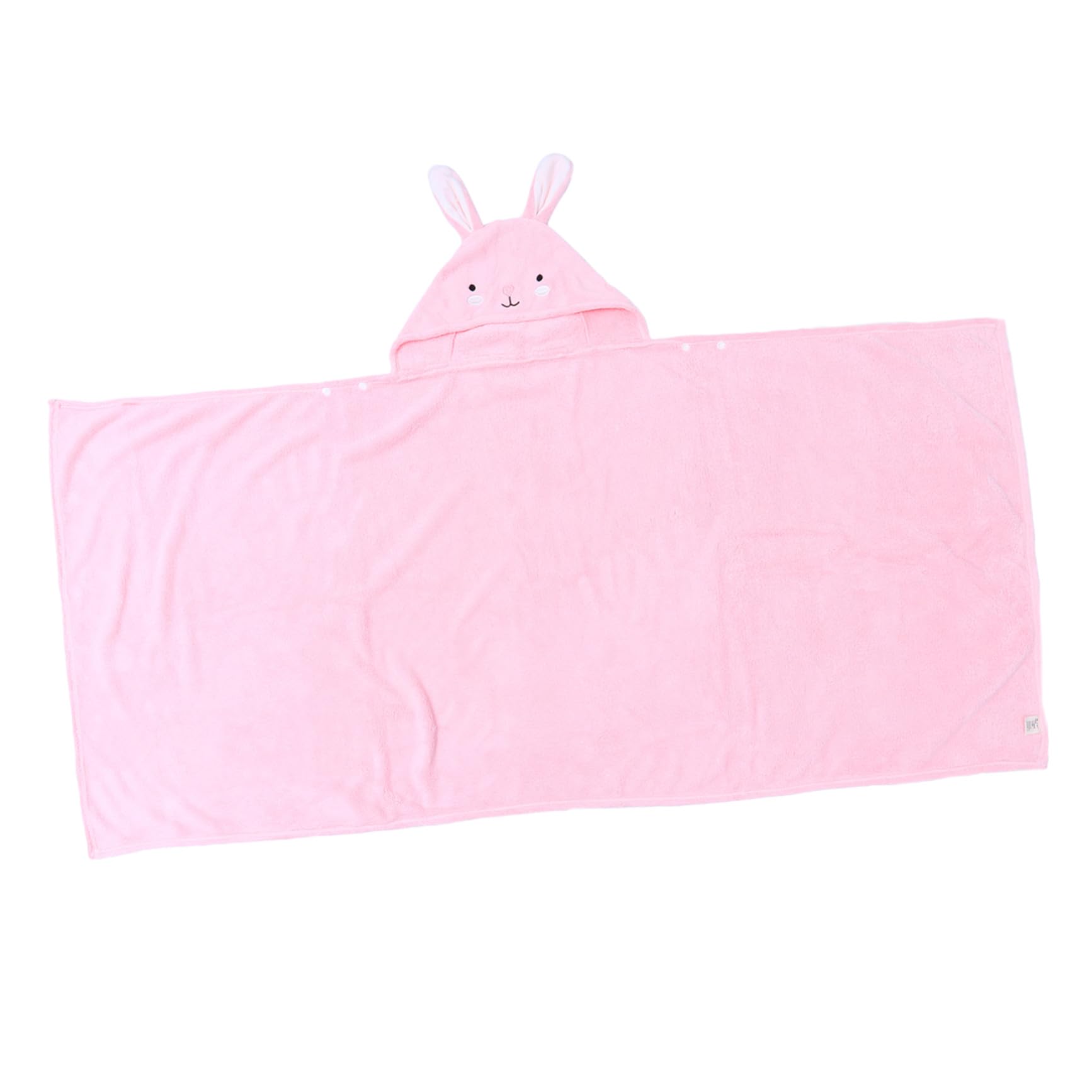 Serviette de Bain Garçon Fille à Capuche Animal Cartoon Couverture Denveloppement Garçon Fille Douce et Boulochage Confortable et Rose Lapin