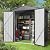 Gizoon Outdoor Storage Shed 6 x 4 FT, Galvanized Metal Garden Shed with Double Lockable Doors, Outdoor Storage Clearance for Backyard Patio Lawn-Dark Grey