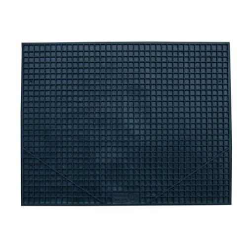 Tappetino per Auto Universale in Gomma, Tappetino Antiscivolo 44x34 cm, Nero, a Quadri, Protegge da Acqua Sabbia Polvere, per Abitacolo Salva Tappeto