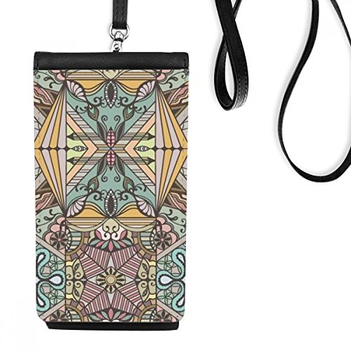 Faux smartphone bourse en cuir suspendu noir porte-monnaie Rococo