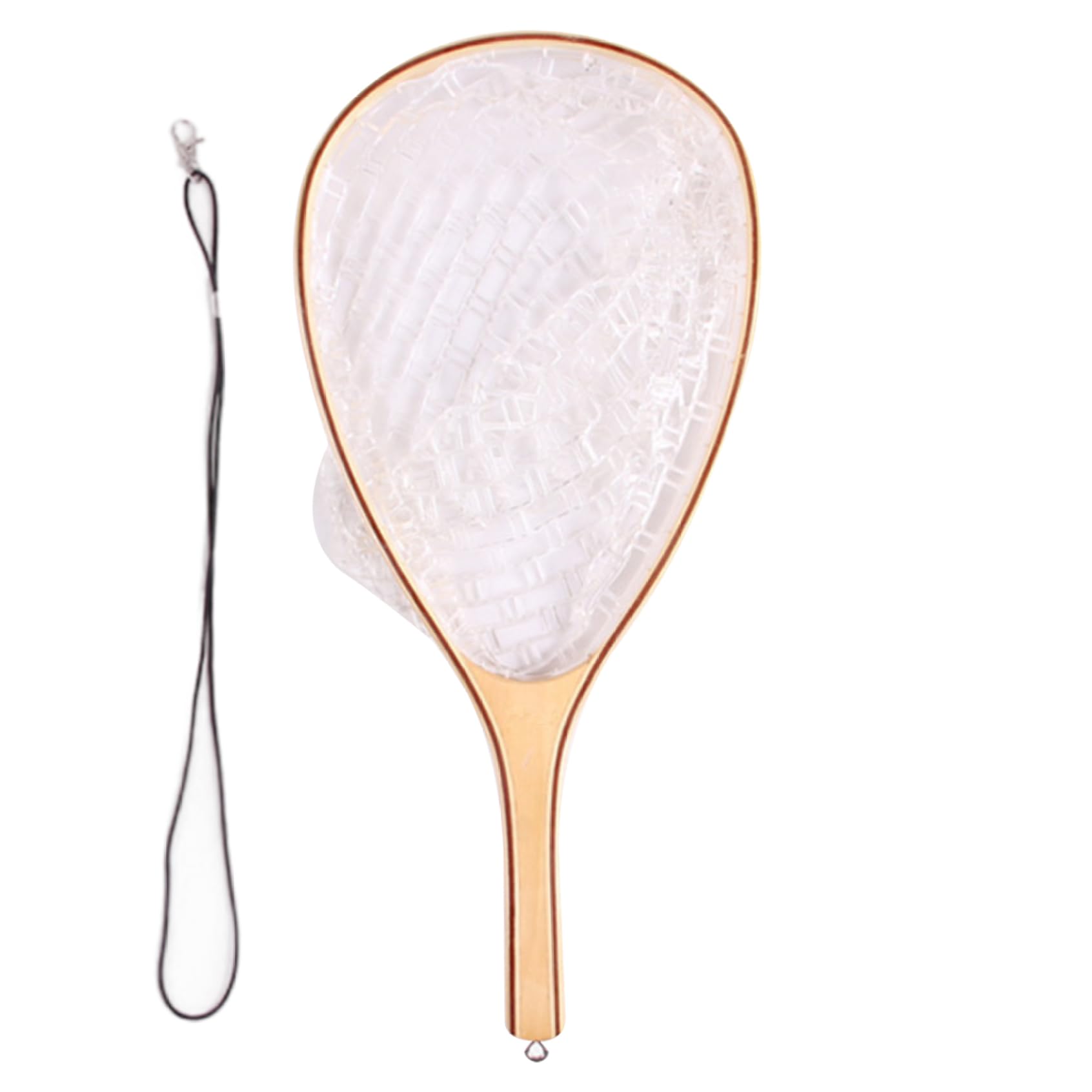 Pesoncarl Fly Fishing Net, Rubber Mesh Trout Net with Handle, Portable Lightweight Fly Fishing Accessories for Catch and Release, Nets