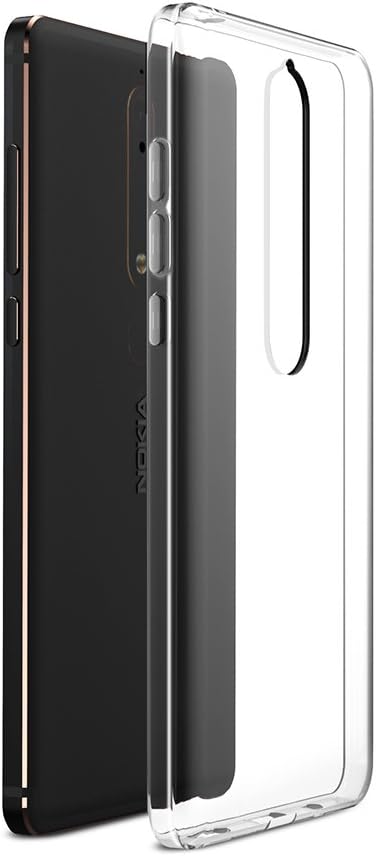 EasyAcc Case for Nokia 6 2018 Case, Nokia 6.1 (2018), Crystal Clear Soft TPU Slim Anti Slip Case Transparent Back Cover Compatible with Nokia 6 2018