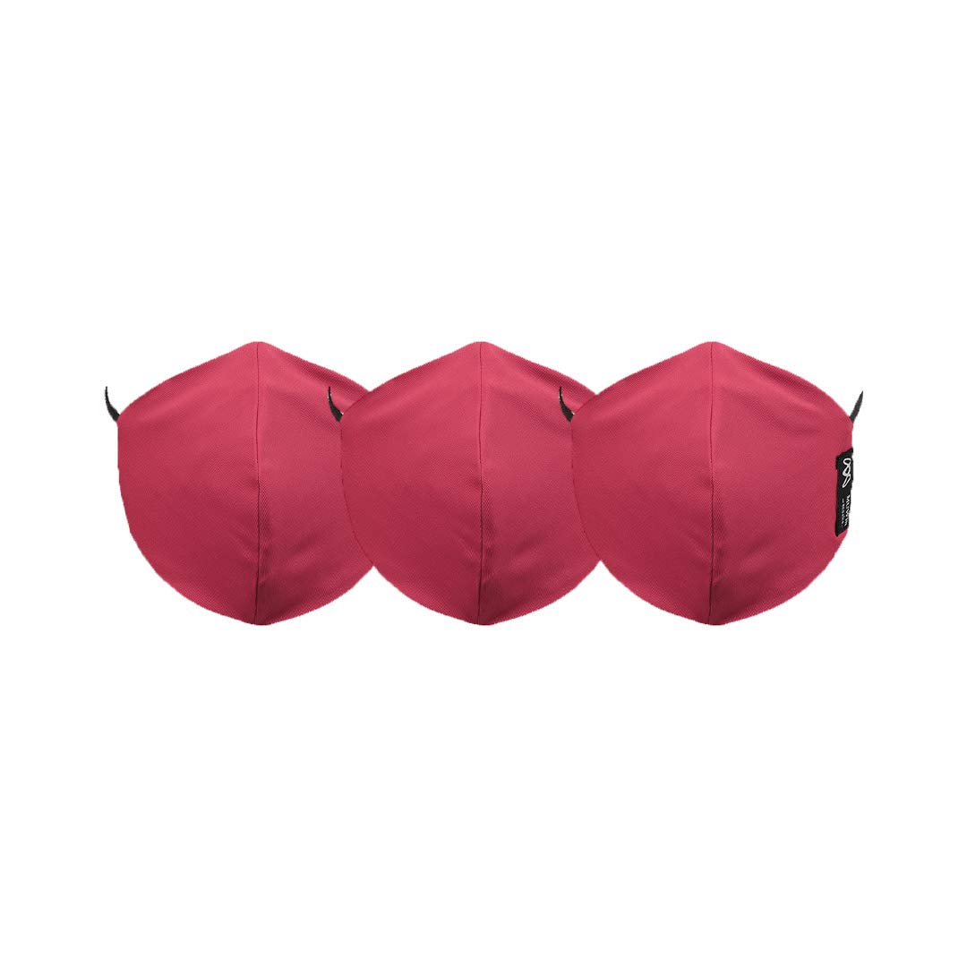 MUWIN Unisex Cotton/Polyester 4 Layer Reusable Washable Face Mask Without Valve (Pack of 3, Red) (B08CHMXWG1) Amazon Price History, Amazon Price Tracker