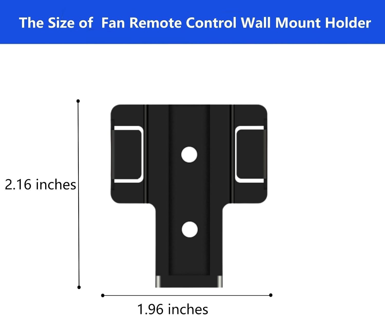 2PCS Fan Remote Holder Wall Mount for Hampton Bay and Home Decorators Collection Ceiling Fan Remote 2AAZPHD3, HD3, KUJCE10320, TR222A, UC7225T, CHQ7225T, 2AQZU-18012, RC-71T, RC-75T (Black)