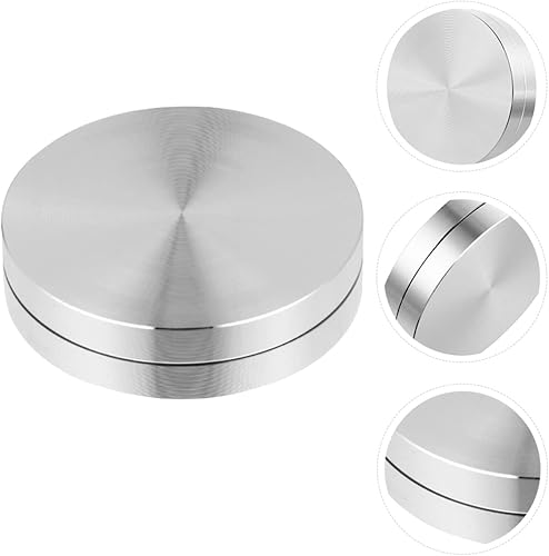 Miniatura 7 de COHEALI Soporte de exhibición giratorio para cupcakes, 3 piezas, plato giratorio, placa giratoria, base de eje, rodamiento de rodamientos de base de