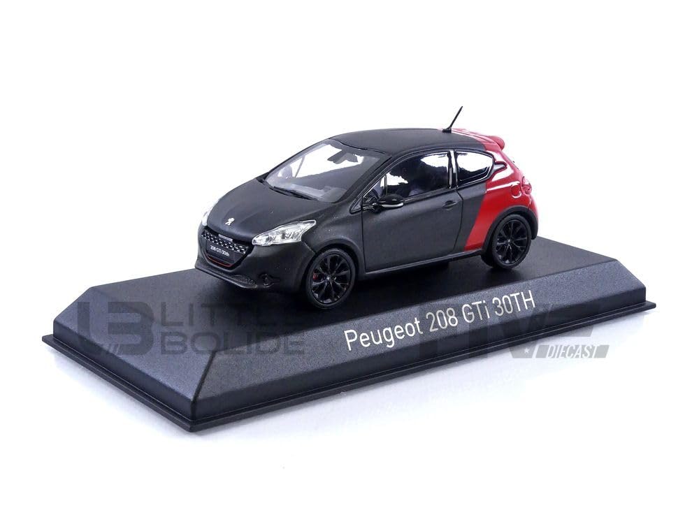 Amazon.co.jp: Noreb 1/43 Peugeot 208 GTi 30TH 2014 Matte Black/Red