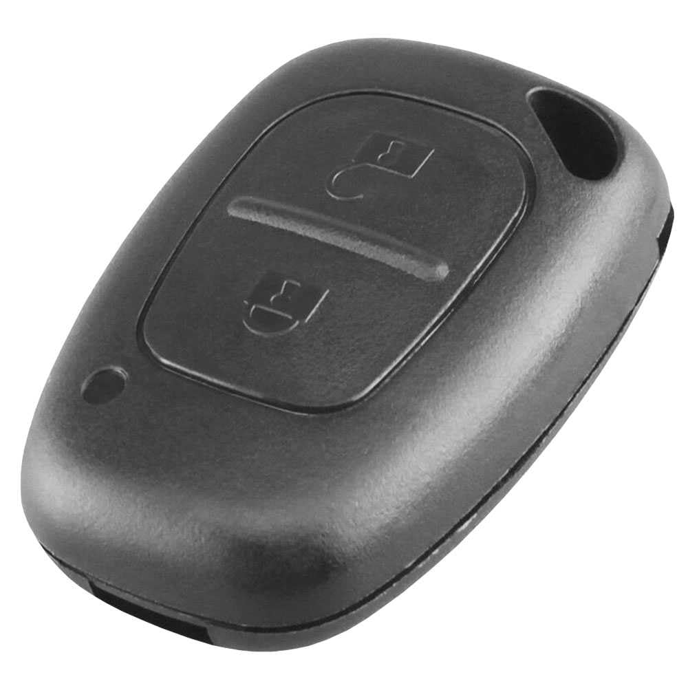 OcioDual Carcasa Mando Coche de 2 Botones Compatible con Renault Nissan Interstar Primastar Kangoo Opel Vivaro, Reemplazo para Mando Coche con Espadín Virgen, Cubierta Rígida