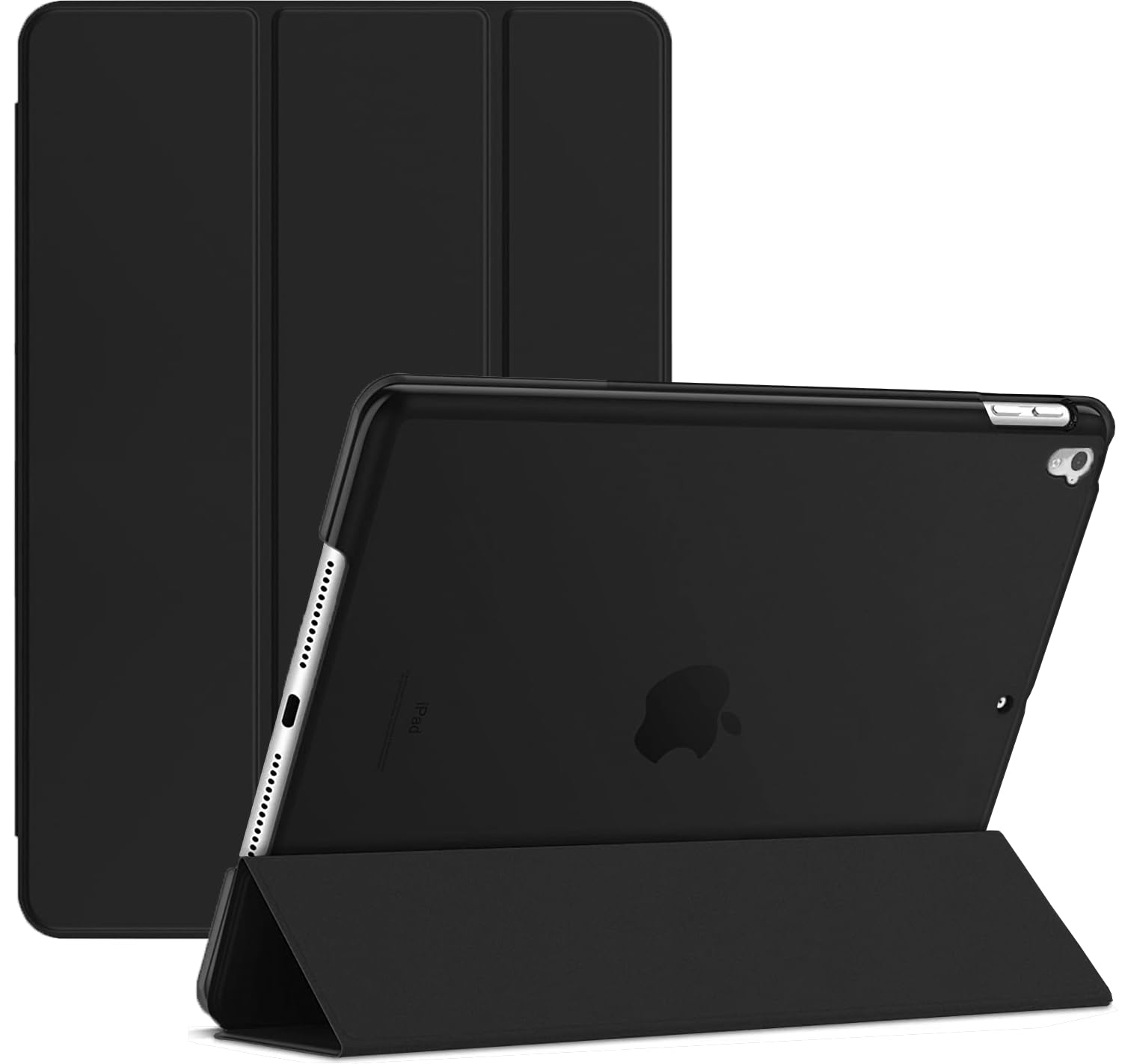 Custodia Sottile Per IPad Air 3 (2019) E IPad Pro 10.5 (2017) – Cover Smart Con Retro Rigido Traslucido E Funzione Sleep/Wake, Nero - 2