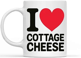 Funny Gift for Wife i Love Cottage Cheese Unique, 89ibkw 37826 11 Oz White Ceramic Coffee Mug