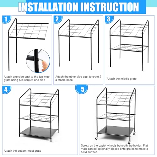WILLBOND 20 Slots Blueprint Storage Rack Wire Roll File Holder with Wheels Metal Blueprint Storage Bin Cart Paper Holder Cabinet Vertical Tube Poster Organizer (32.28 x 18.11 x 22.06 Inch) by WILLBOND - Image 4