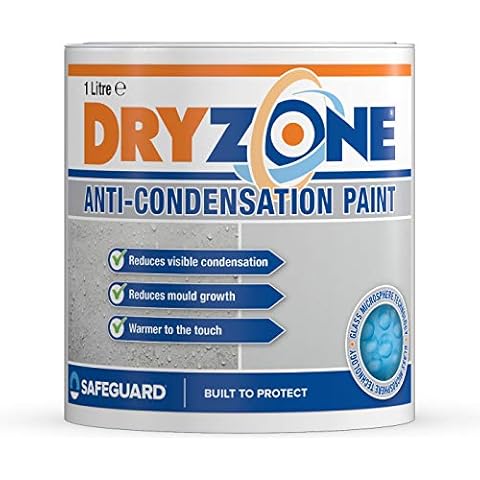 Dryzone Anti Condensation Paint (1 Litre, White, Matt Finish) Thermal Paint that helps prevent mould and fungal growth Cover