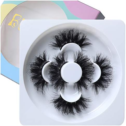 Lashes 25mm Mink Lashes Long Dramatic Full Volume Real 3D Mink False Eyelashes BEFACL…