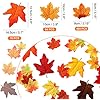 300 Foglie Autunnali Artificiali In Acero - Decorazioni Colorate Per Matrimoni, Feste, Fai Da Te, Ghirlande, Ringraziamento E Halloween - 4