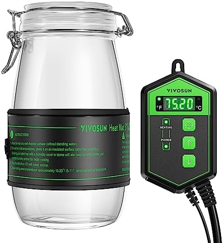 VIVOSUN 3" x 20" Seedling Heat Mat and Digital Thermostat Combo Set, UL & MET-Certified Heating Pad for Hydroponic, Kombucha Tea, Brewing, Fermentation & Plant Germination