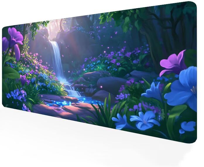 Tapis de souris bleu paysage pour un espace de travail inspirant