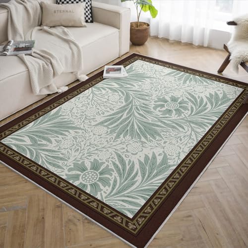 Tapis d'espace antidérapant résistant aux taches moquette fine verte
