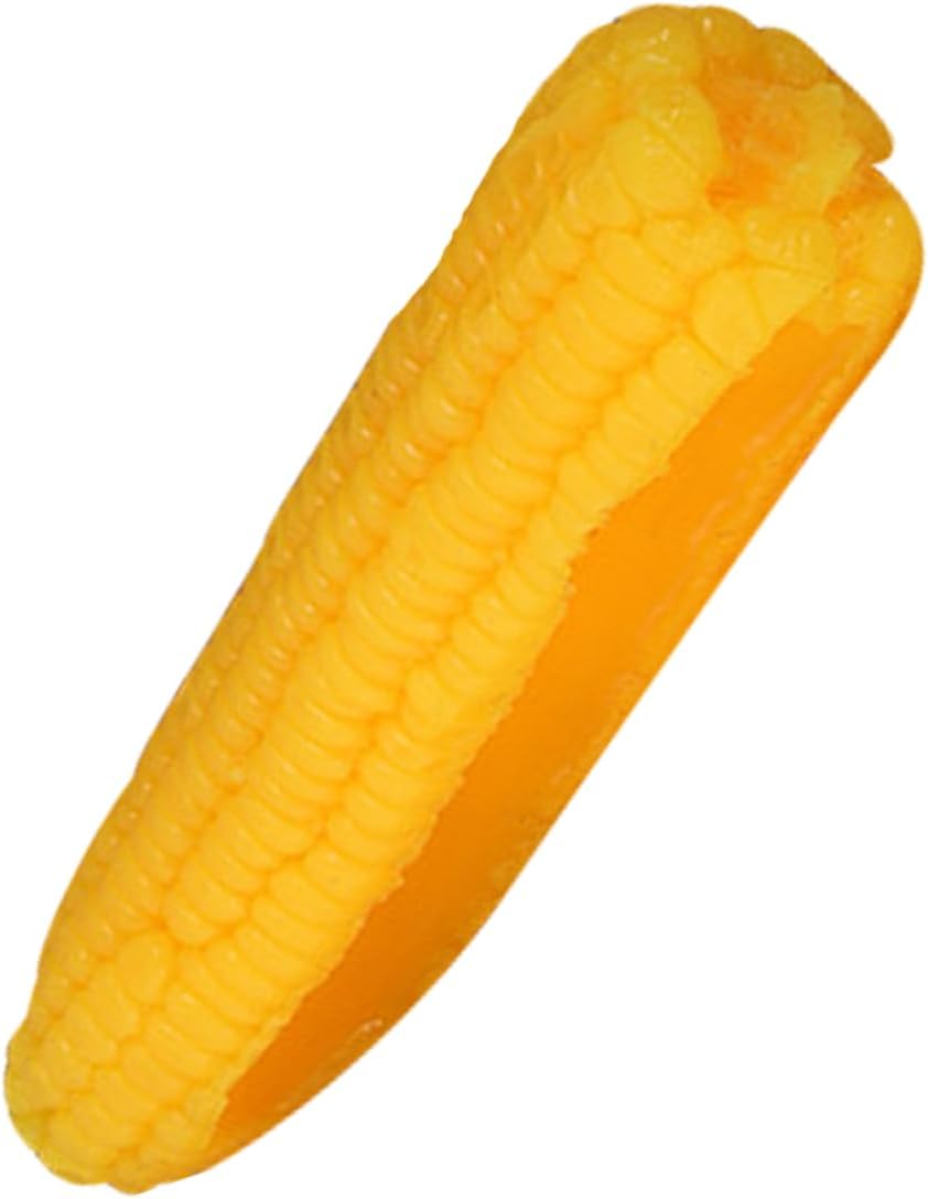 Garneck 2pcs Simulation Corn Artificial Corn Decorative Corn Model Fake Vegetable Decorations Artificial Vegetables Restaurant Display Prop Vegetables Props Fake Corn Soft PVC Yellow