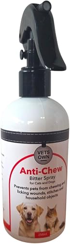 Anti Chew Bitter Spray for Cats and Dogs, 250ml, Deterrent Training Aid
