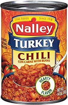 Nalley, Canned Chili, 15oz Can (Pack of 6) (Choose Flavors Below) (Turkey Chili Corn Carne With Beans)