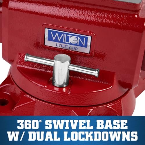 Image of Wilton Utility HD Bench Vise, 8 inch Jaw Width, 8-1 /2 inch Jaw Opening, 4-1 /2 inch Throat (Model 648UHD)