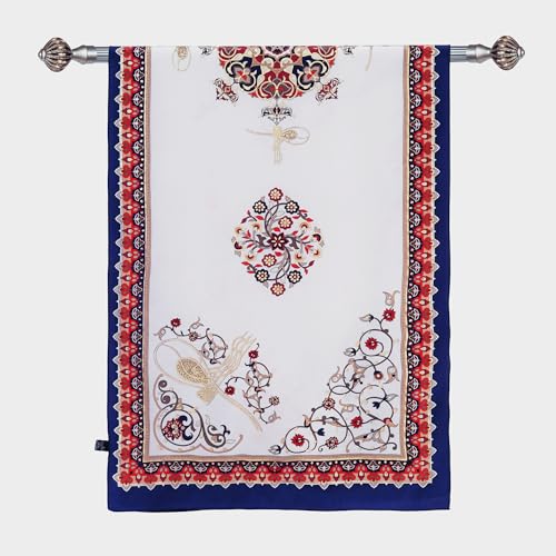 100% Silk Scarf for Women, Silk Head Scarf, Hair Scarf Long Crepe, Hand Press, Palace Design, 21x58 Inches2