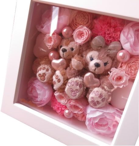 Amazon 結婚祝い ダッフィー シェリーメイ フラワーギフト ガラスケース 壁掛け 誕生日プレゼント に フラワーギフト プレゼント先への フラワーアレンジメント オンライン通販