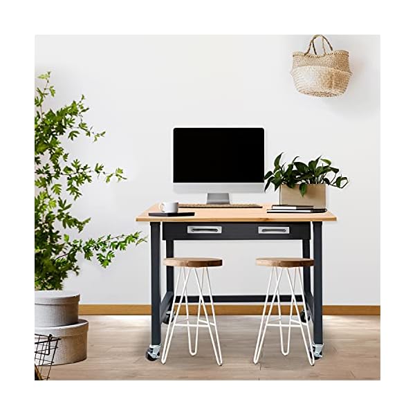 Seville-Classics-UltraGraphite-Wood-Top-Workbench-on-Wheels-with-Sliding-Organizer-Drawer-Table-48-Graphite Seville-Classics-UltraGraphite-Wood-Top-Workbench-on-Wheels-with-Sliding-Organizer-Drawer-Table-48-Graphite