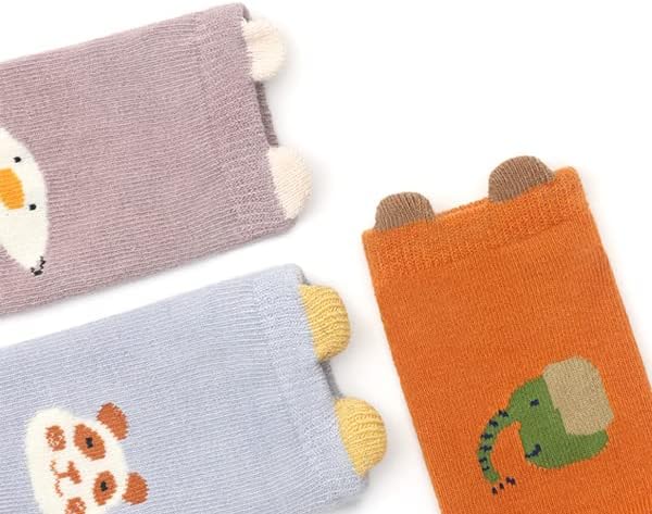 Kisgyst 6 Pairs Non Slip Toddler Socks Baby Boys Girls Cartoon Floor Girps Ankle Socks For 6-24 Months Infant Little Kids - Image 7