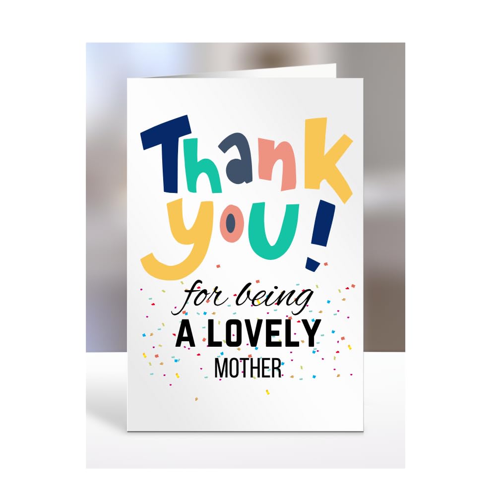 Thank you for being a lovely Mother card, Happy Birthday, gifts for men, women, male, female, him, her, presents for Christmas, to say, A5-144_142