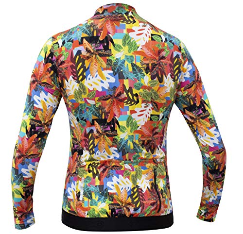 Camisa De Ciclismo Feminina Márcio May Manga Longa Funny Cool Leaves