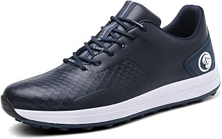 Men Golf Shoes Spikeless Golfing Sport Sneakers Waterproof Golfing Sport Trainers Outdoor Walking Footwear