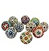 Artncraft 10 Pieces Set Dotted Ceramic Cabinet Colorful Knobs Furniture Handle Drawer Pulls (Design 0)