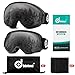 Odoland 2 Pack Ski Goggles for Adult and Youth, Anti-Fog and UV Protection Snow Goggles Compatible for Ski Helmet