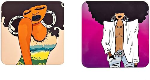 Miniatura 2 de Posavasos de arte para mujeres afroamericanas juego completo de 10