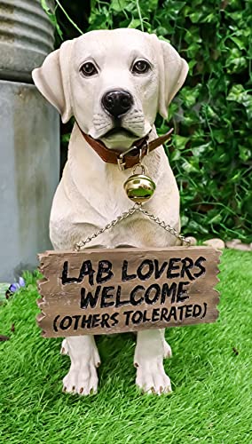Estatua Decorativa de Labrador Retriever Resina 13.5 pulg Amarillo miniatura 2