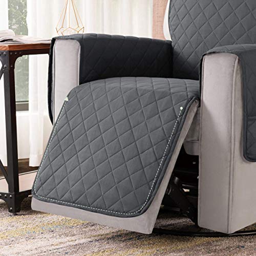 Chun Yi Recliner Chair Cover Reversible Small Recliner Slipcover For Dogs Seat Width To 25 Inch Washable Recliner Chair Protector With Elastic Adjustable Strap For Kids And Pets (Small, Grey) #TOP6