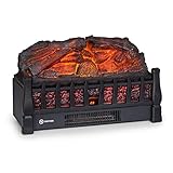 Klarstein Cheminée Electrique d'Intérieur, Chauffage Electrique de 1800W, Fausse Cheminée Decorative avec Effet Flamme en LED, Télécommande Inclus, Programmable, Minuterie, Thermostat Réglable