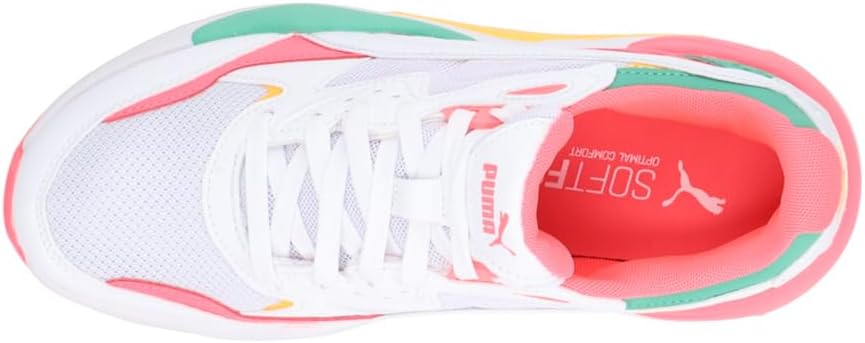 PUMA Womens X-Ray Speed Wide Lace Up Sneakers Shoes Casual - Pink, White, Yellow