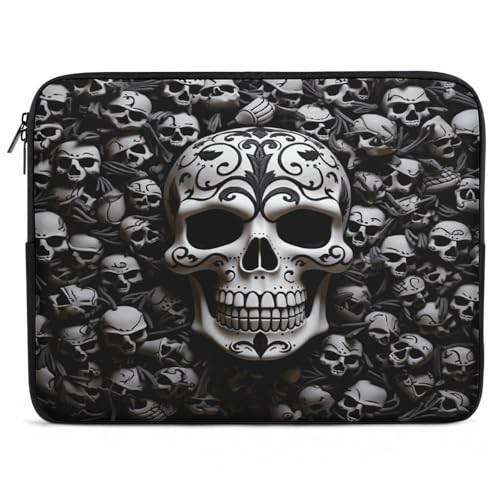 Funda de laptop de 17 pulgadas impermeable y funda protectora a prueba de golpes negra