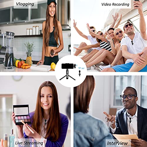Wireless Lavalier Microphone For Android Phone, Plug-Play Cordless Omnidirectional Condenser Recording Mic With Noise Reduction And Auto Sync For Video Recording, Vlog, Youtube, Tiktok, Interview #TOP5