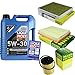 Produktbild QR-PARTS 69377444 Filter Set Inspektionspaket 5 Liter Liqui Moly Motoröl Longtime High Tech 5W-30 MANN-FILTER Innenraumfilter Luftfilter Ölfilter