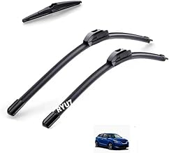 Frameless/Soft Wiper Blades and Rear Wiper Blade Compatible with Maruti Baleno 2015-2020 allroad(21"18"12"Front Rear Wiper Blade Set)