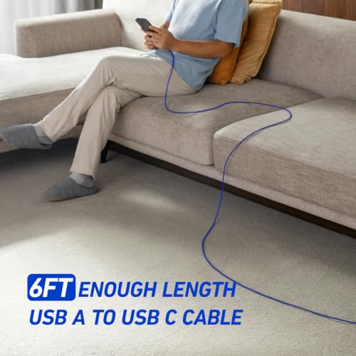 Image of USB C Charging Cable, Type C Charger Cord Fast Charging Cable 6 FT, 2 Pack