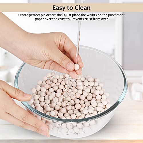 2.2LB Ceramic Pie Weights 10mm Pie crust Weights with ceramic Sealed Jar