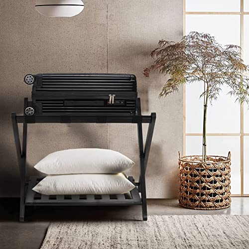 Plateau de valise multifonctionnel étagère à chaussures bois - 5