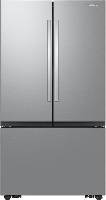 Samsung 27 cu. ft. Mega Capacity Counter Depth 3-Door French Door Refrigerator with Dual Auto Ice Maker, Stainless Steel, RF27CG5100SRAA