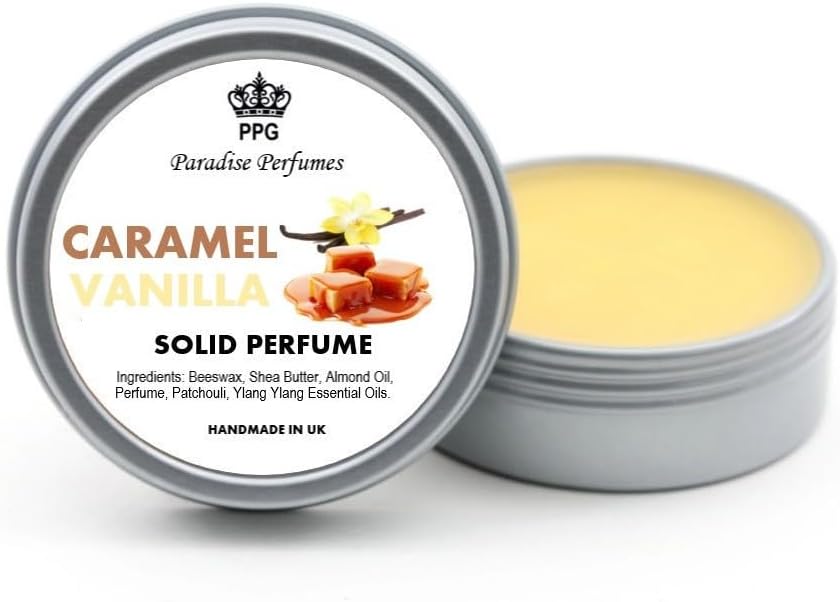 Caramel Vanilla | Natural Solid Perfume | Fragrance Balm 15ml | Scent | Cruelty-Free | Alcohol-Free | PPG | Handmade In UK