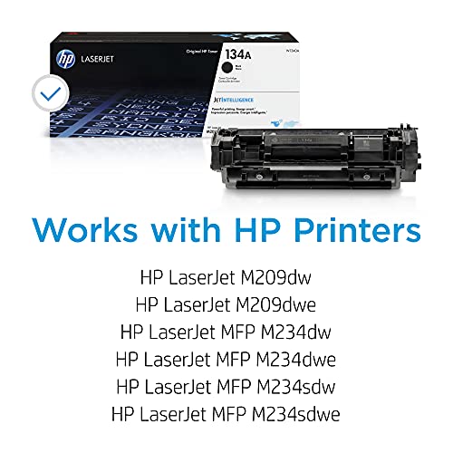 hp 134a black toner cartridge for hp printers  works with laserjet m209 series laserjet mfp m234 series  w1340a